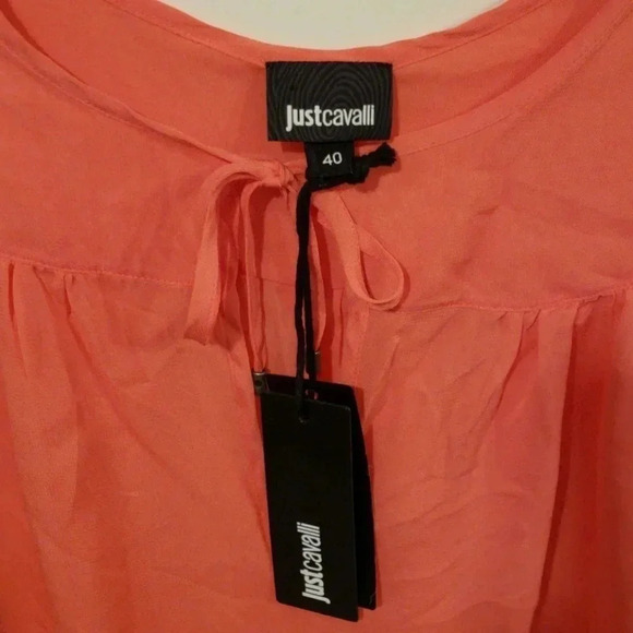 JUST CAVALLI LONG SLEEVE BLOUSE CORAL - Picture 3 of 4
